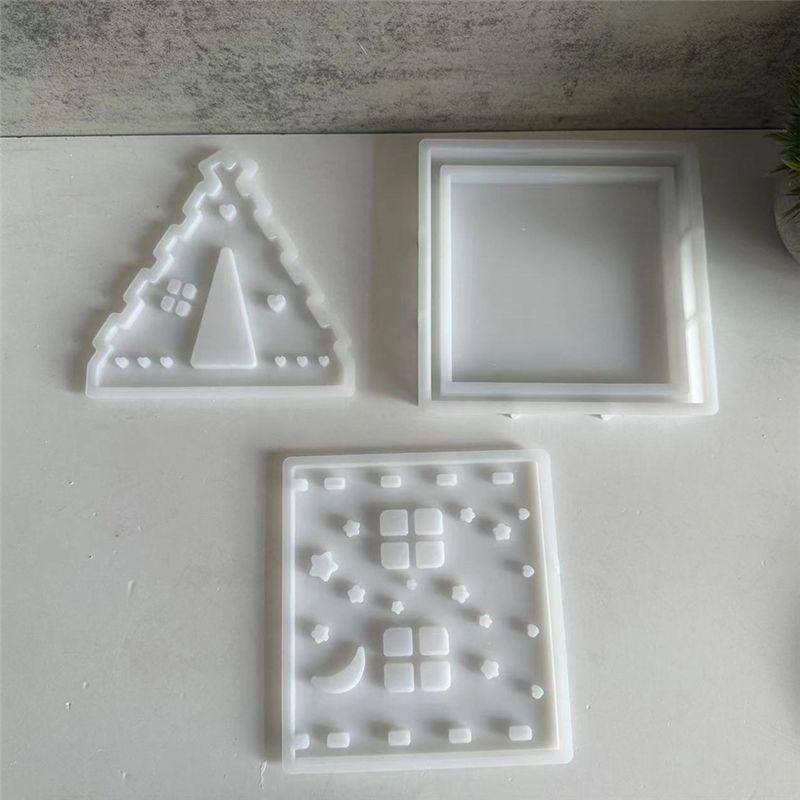 Good-Candle Holder Molds Silicone Hollow Stars And Moon House Decor Silicone Mold Camping Tent Candlestick Mold Aromatherapy