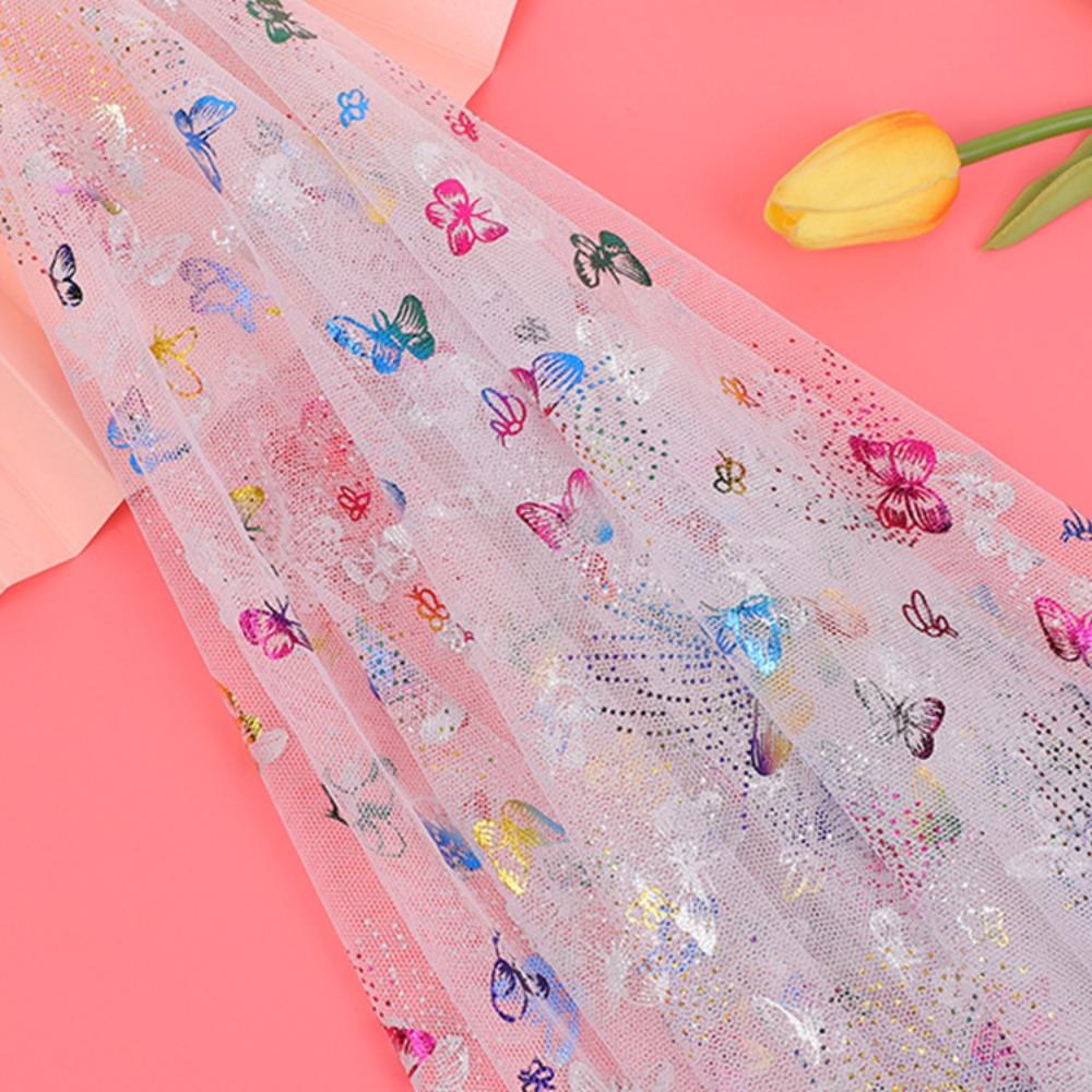 Handmade Tulle Fabric Bronzing Mesh Fabric New Organza Mesh Fabric Backdrop Decoration