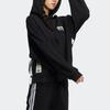 Adidas Originals Trefoil Side Button Sports Pullover Hoodie Women hoodies Black HC6574