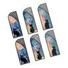 6Pcs Cat Bookmarks Durable Waterproof PET Bright Colors Light Slim Black Cat Book Marks for Office