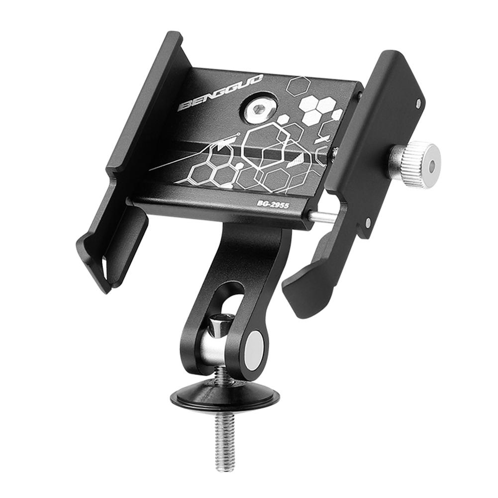 Aluminum Motorcycle Phone Mount Quick Install Bicycle Scooter Phone Clip Universal Bottom Support Design for Bicycle Phone Mount China Mainland