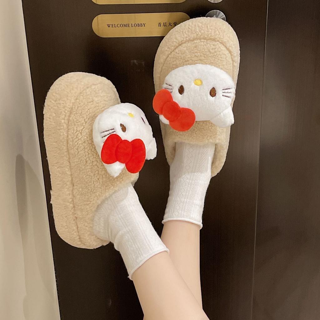 Fashion Versatile, Comfortable and Non-slip Outer Wear Cotton Slippers 2025 Autumn and Winter New Thick-bottomed Warm Women's Head Cotton Slippers