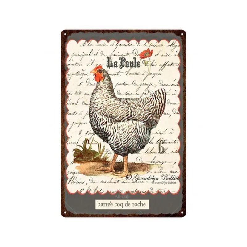 Retro metallmålningar, möbler, vardagsrumsdekoration 20x30cm