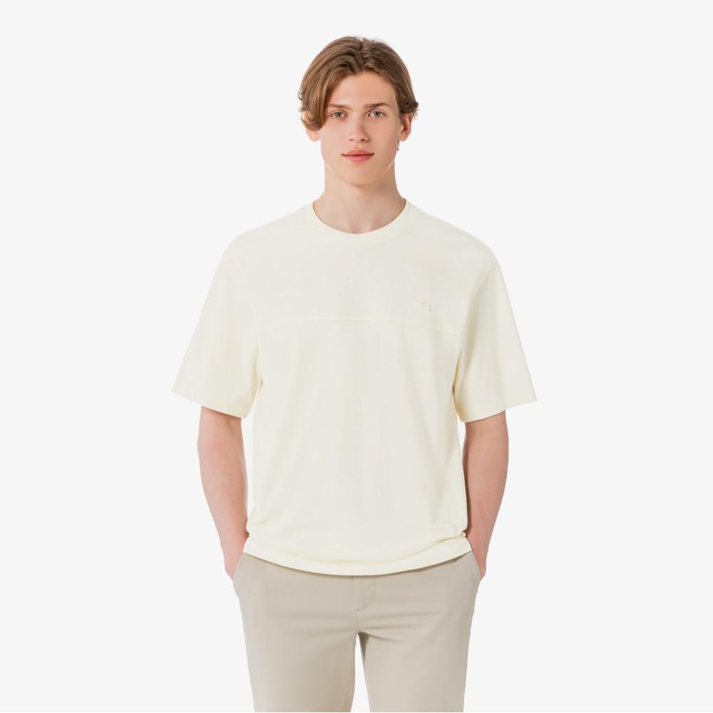 Lacoste Men's Strong Yarn Woven Panel Short-Sleeved T-shirt TH358E-56G056
