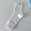 Ladies Spring and Summer Cream Wind Gentle Shell Buttons Lovely Everything Boneless Tube Socks