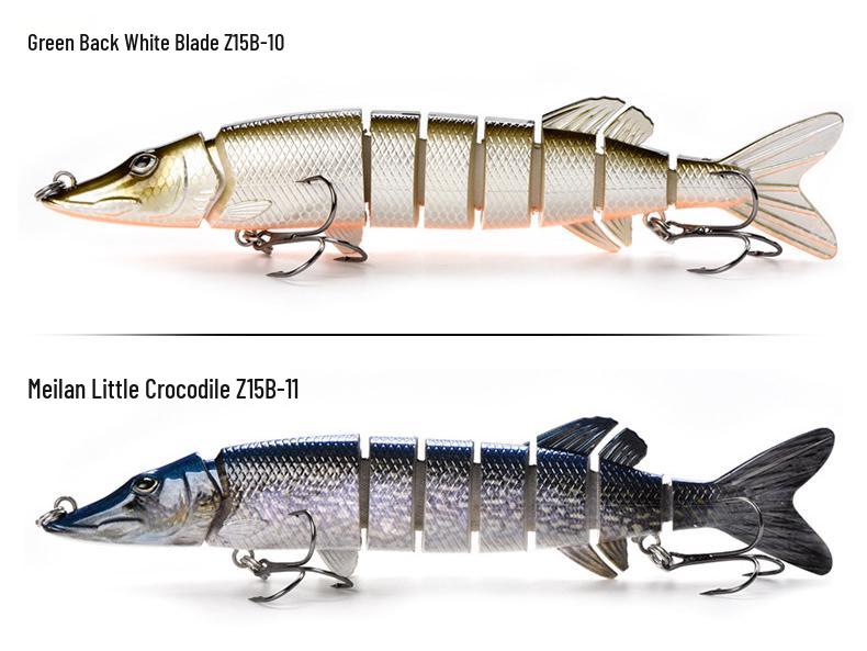 Multi-Joint Long Cast Pike Fishing Lure – Artificial Hard Bait for Sea Fishing