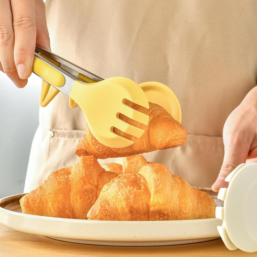 Multi-Functional Silicone Kitchen Tongs: Anti-Scald, Barbecue, Roasting, and Food Clips