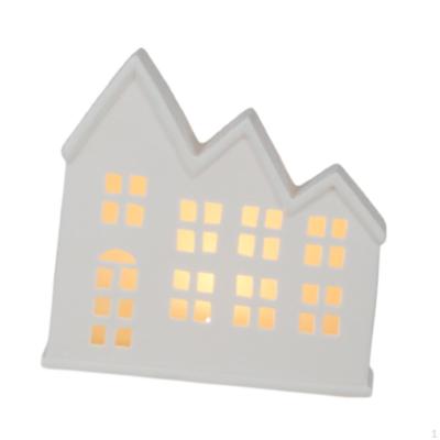 Şenlikli Ev Dekorasyonu için Aydınlatılmış Tatil Evi Heykeli