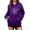 Women's Winter Christmas Printed Pullover Hooded Sweatshirt Fleece Long Sleeve Sweatshirt