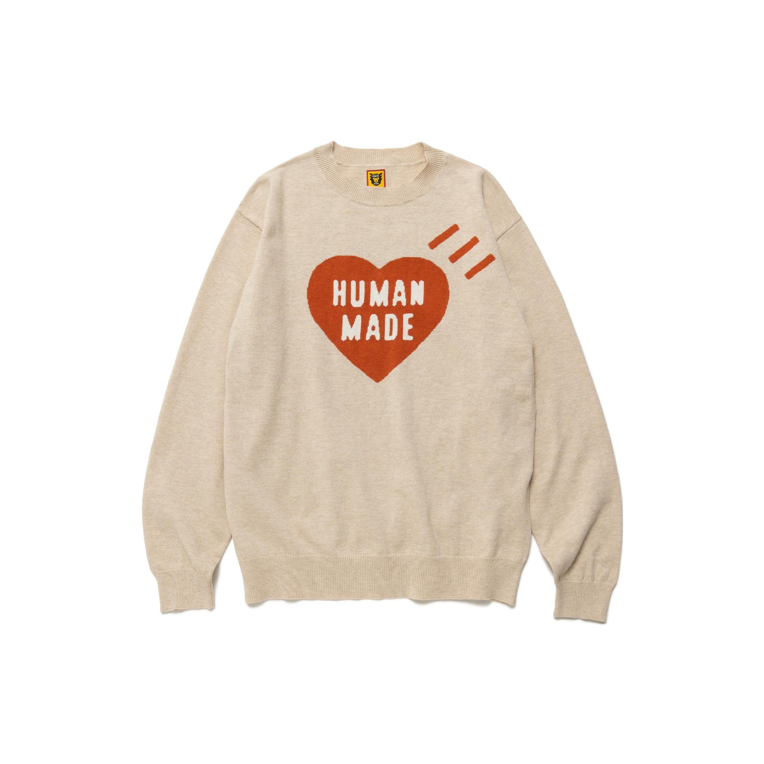 

Вязаный свитер Human Made Heart L/S Розовый уличная одежда унисекс HM24CS032