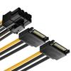 SATA15Pin To 8Pin (6+2) Power Cable for Video Card Power Adapter Cord Stable Power Supply Flame Resistant PVC Coating