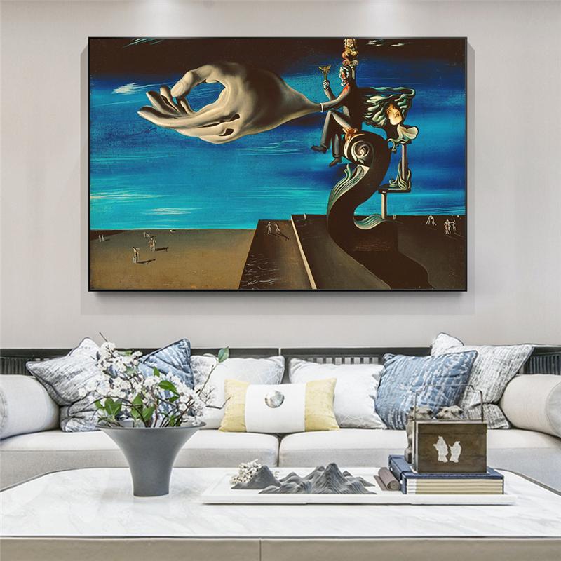 Hand of El Salvador Gave Famous Art Paintings Print On Canvas Art Posters and Print Surrealism Art Paintings for the Living Room