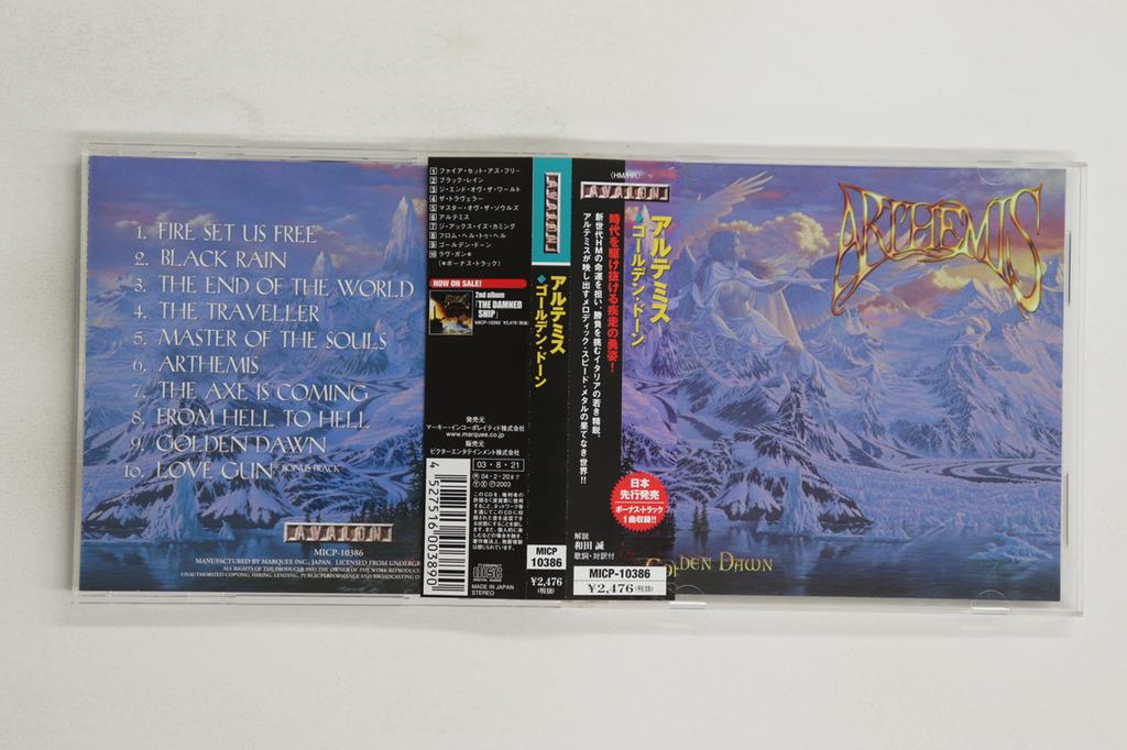 CD ARTHEMIS - Golden Dawn MICP10386 AVALON 2003 Japan Obi Metal Used