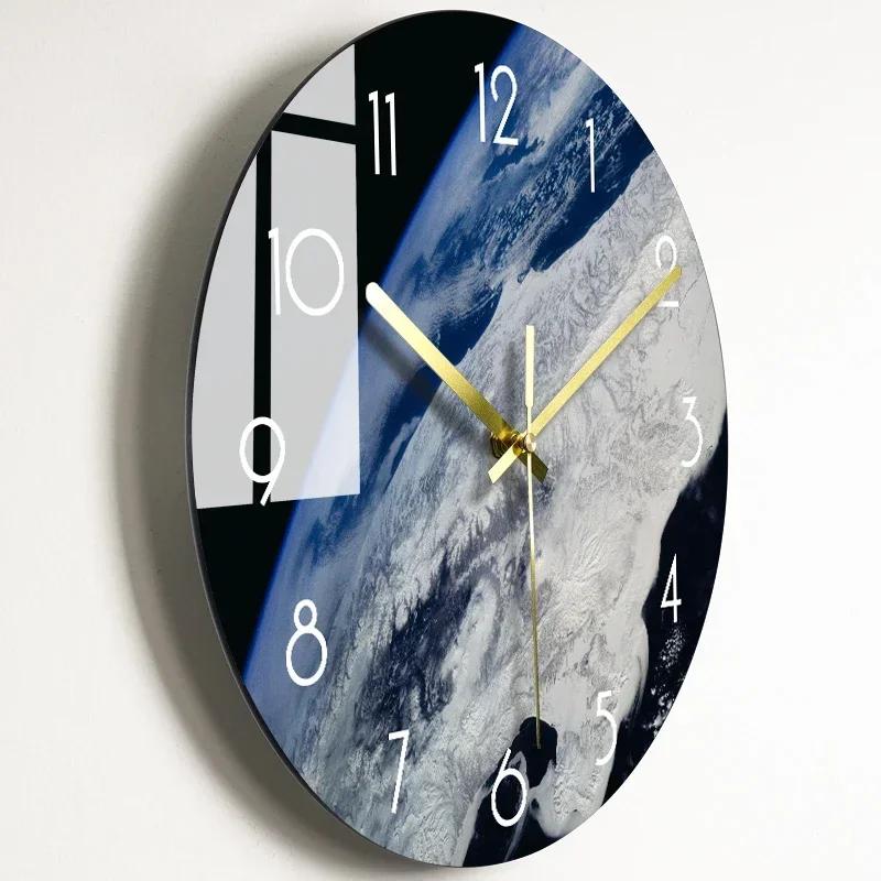 Bedroom Glass Wall Clock Nordic Large Modern Kitchen Wall Clocks Thick Watches Novelty Living Room Watch Home Decor M2R3O9