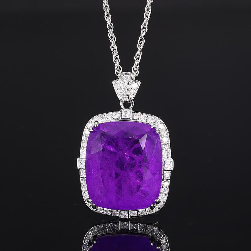 

Ювелирные изделия Медное дно Позолоченная Имитация Цветной Сокровище Толстый Прямоугольный 20 * 23 Подвеска Ожерелье Ювелирные изделия