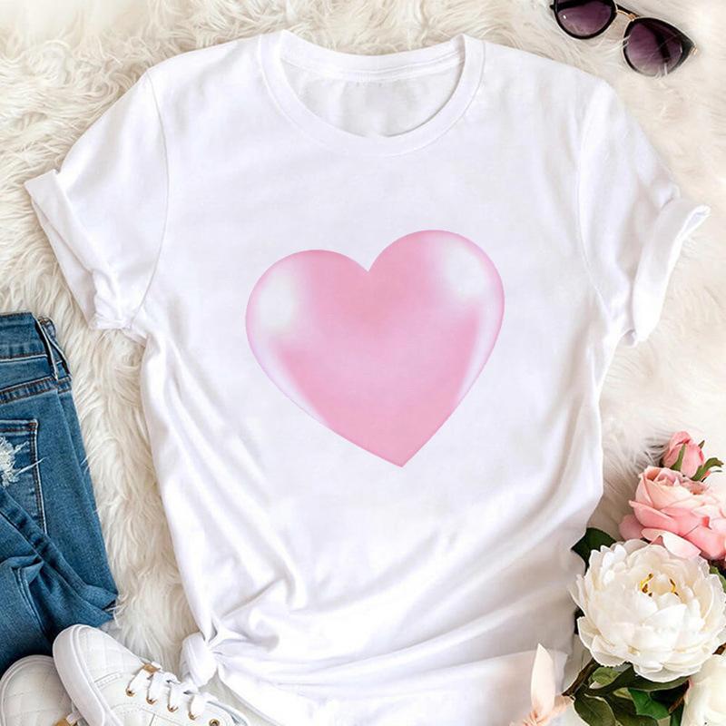 Women Graphic Tees Kawaii Printing Fashion White Cloth Casual 90S Creative Short Sleeve Tshirts Summer Basic Female Trend Style