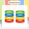 Pulseras de Bloques de Construcción 14/28 Piezas Recuerdos de Fiesta Infantil Pulseras de Goma Elásticas de Colores para Niños y Niñas - Divertidos Regalos de Fiesta de Cumpleaños