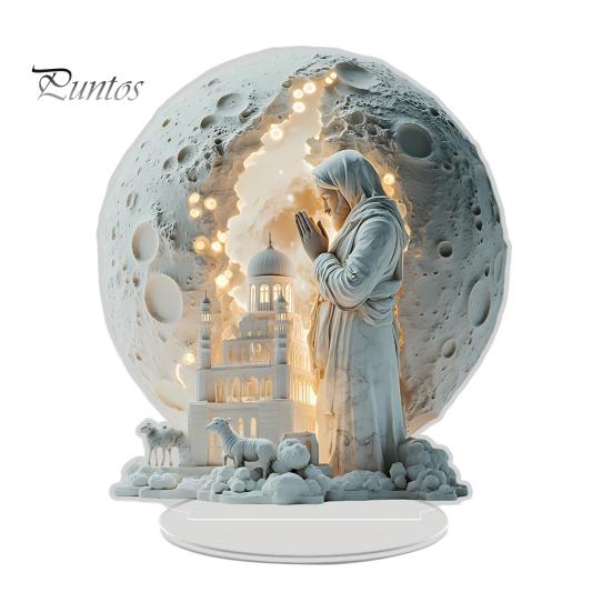 Winter Snow House Acrylic Decoration 2D Flat Nativity Scene Table Sign Christmas Home Office Living Room Bedroom Bookshelf Desktop Ornament
