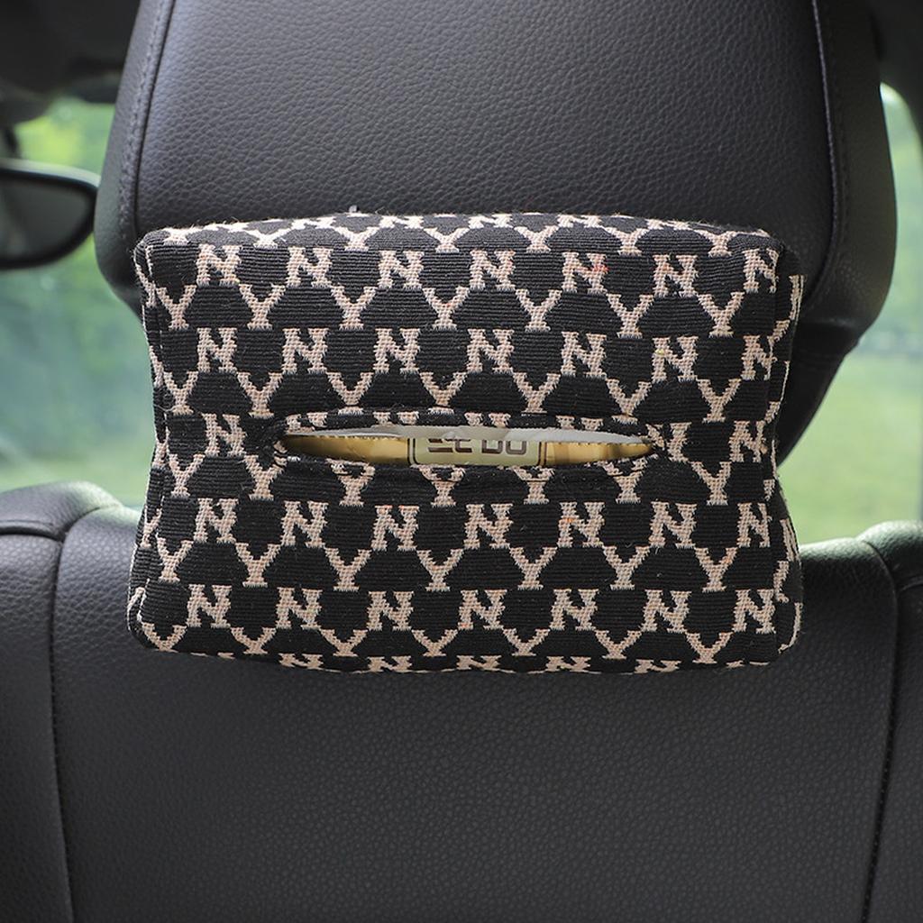 Advanced sense thousand bird lattice car tissue box female car seat back armrest box paper box inside tissue bag universal