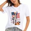 Amerikanische Flagge Wounisex Baumwoll-T-Shirt, Premium-Baumwollqualität Druck, Langlebig, Lässig Und Modisch, Ich Schreie Nicht, Ich Bin Amerikaner Grafik-T-Shirt, Cel