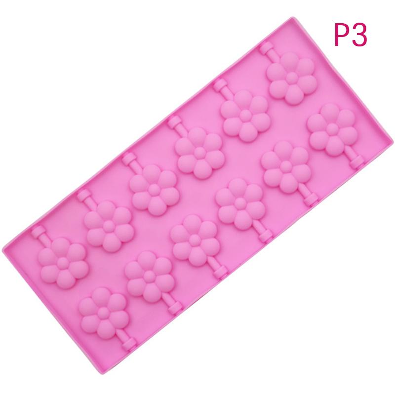 1Pc Reusable Silicone Lolly Mold Set With 12pcs Lolly Sucker Sticks Candy Mold Sucker Molds And Chocolate Hard Candy Mold