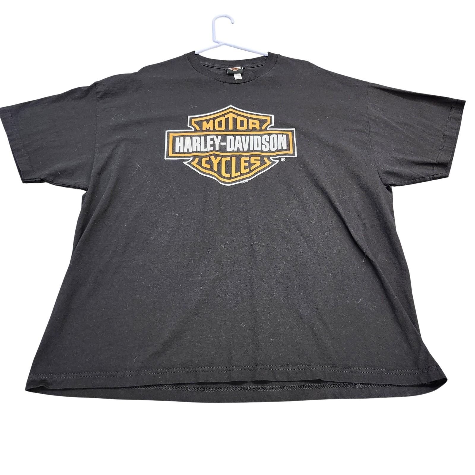 Harley-Davidson Shirt Mens 3XL Black Military Overseas Graphic Tee Patriotic Unisex T-Shirt M
