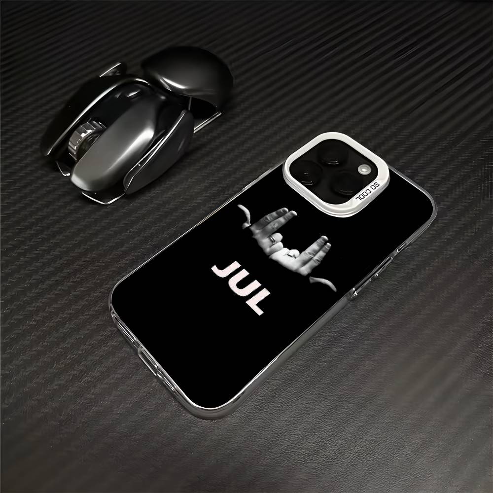 

Rapper J-JuL C est Pas Des Lol Phone Case For iPhone 17 Air 16e 15 14 13 12 11 Pro Max Plus Mini SE Matte Back Silver Cover iPhone 15 Pro Max