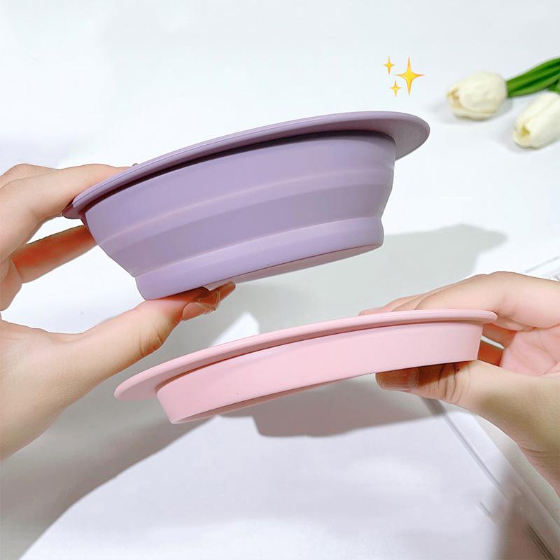 Make-up-Pinsel-Reinigungswerkzeug Faltbare Silikonschüssel Beauty Egg Cleaner Schwamm Puff Waschen Tragbare Peelingmatte Katzenohrkosmetik