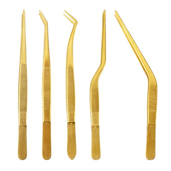 5 Pcs Kitchen Tweezer Tongs Stainless Steel Food Tongs Professional Chef Tweezers Set for Precise Gripping