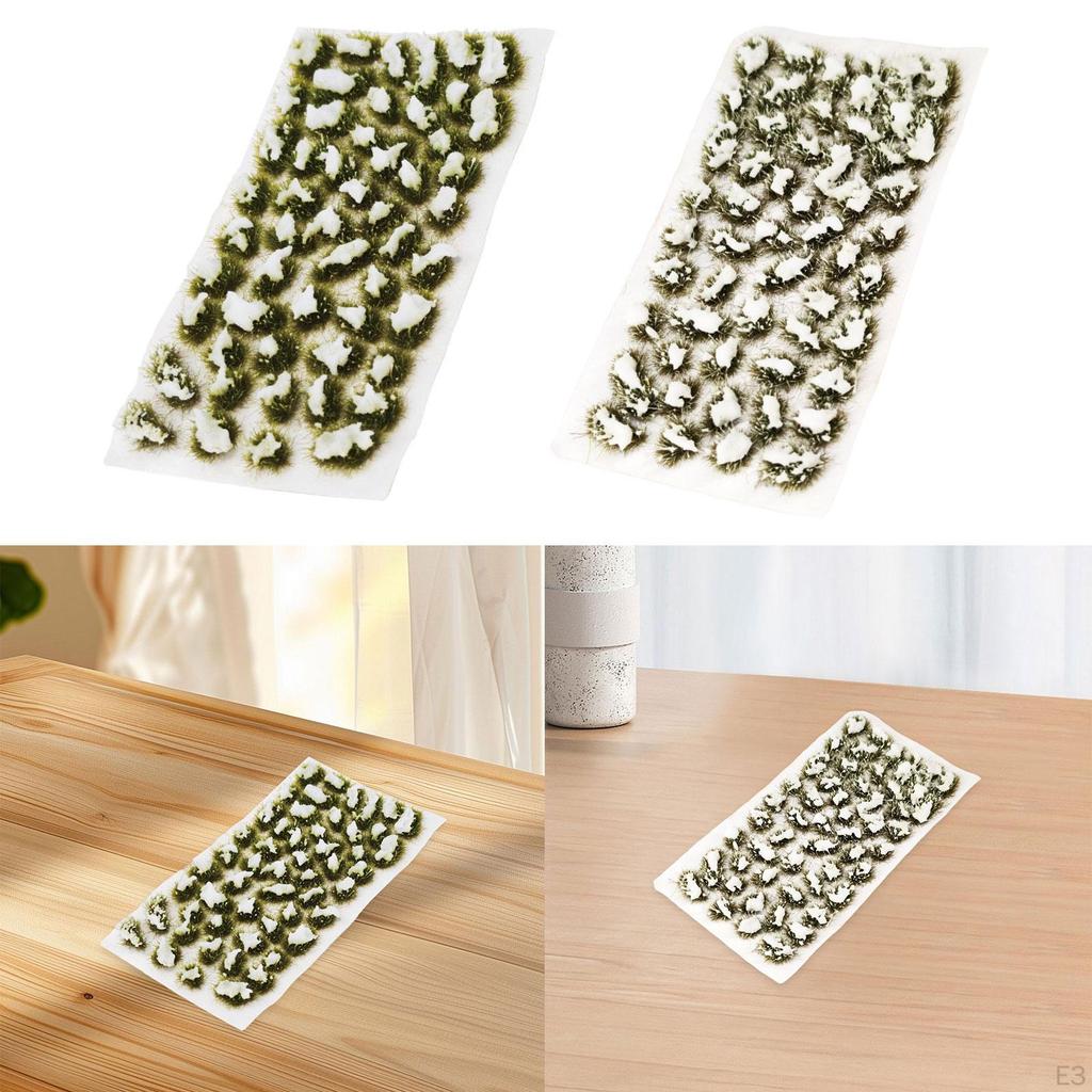 Static Snow Grass Model DIY Micro Landscape Tuft Terrain Kit for Decoration