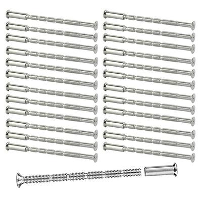 Juego de 25 Tornillos para Manija de Puerta Juego de Pernos para Manija de Puerta Fijaciones Pasantes Para Rosetas de Manija de Puerta Pomos Cerradura de Puerta Tornillos Metálicos Ferretería