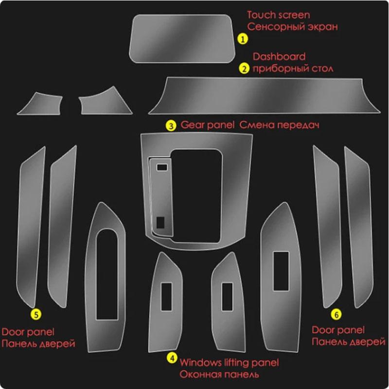 For Mazda CX5 CX-5 2023 Auto Dashboard LCD Screen Interior TPU Protective Film Auto Interior Anti-scratch Repair Film Fittings