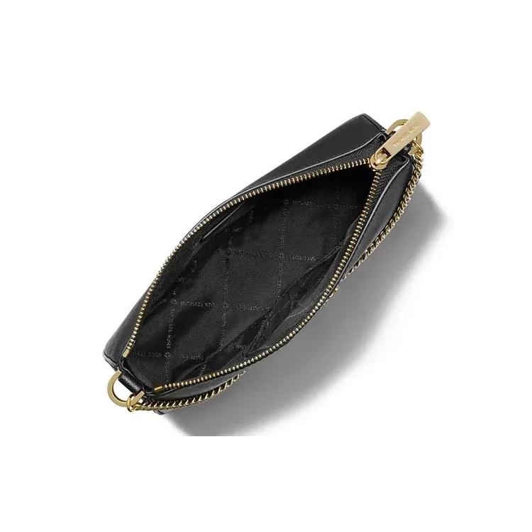 MICHAEL KORS Jet Set Cow Leather Shoulder Bag Medium Women's Black (Unisex) Shoulder Bags 35S0GTVU6L BLACK
