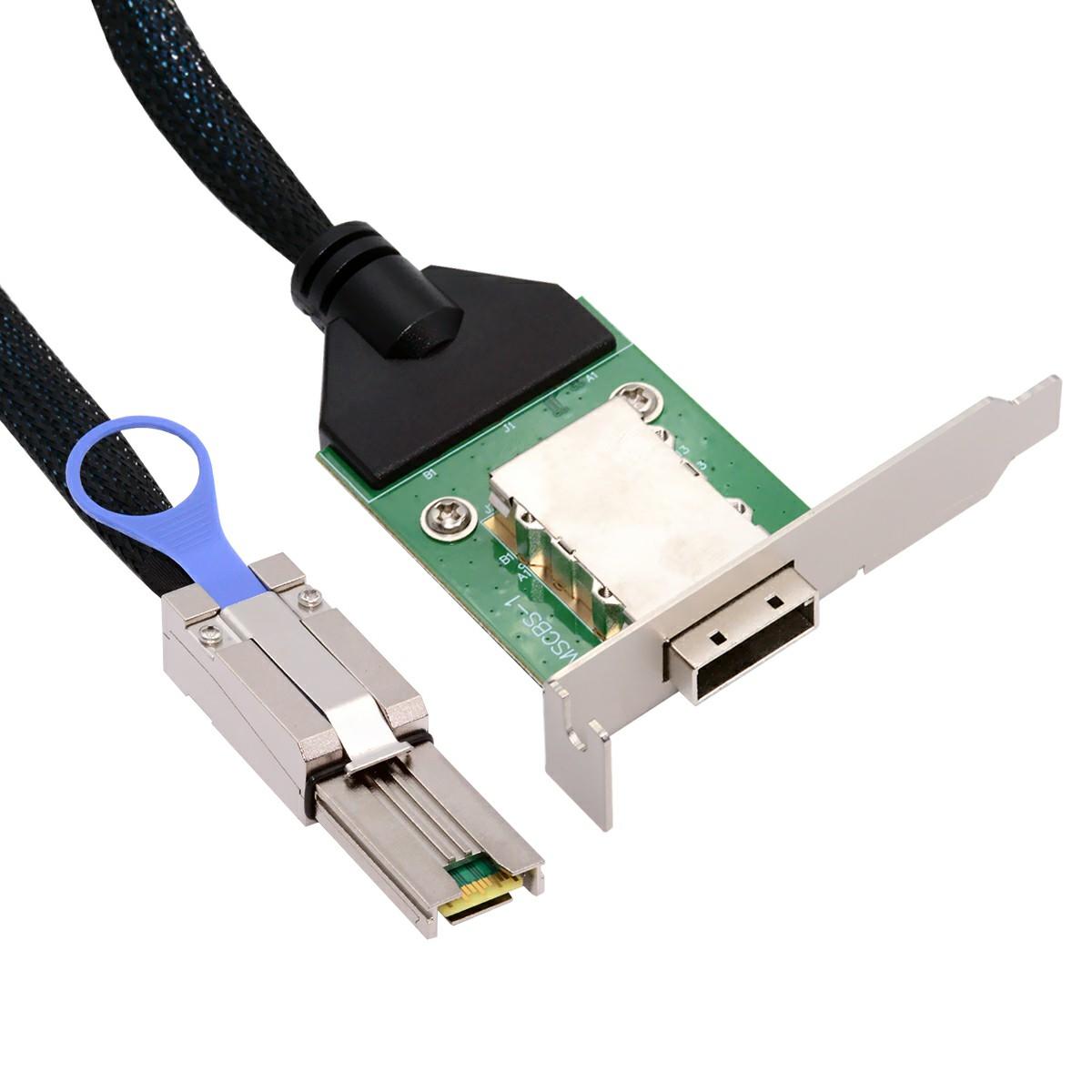 

SF-083-26PIN 0.5m External Mini SAS SFF-8088 Male to Female Extension Cable As Shown A