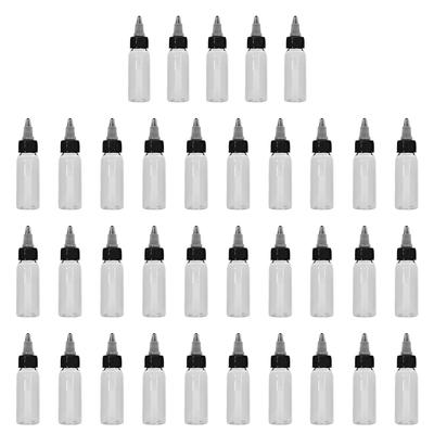 30ml New White Twist Cap Empty Plastic Tattoo Ink Pigment Makeup Clear Transparent Bottle