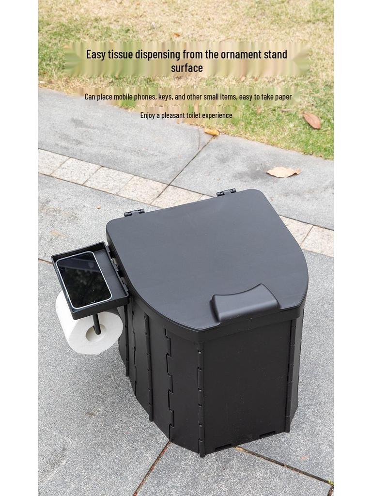 Portable Folding Camping Toilet with Lid for Adults and Kids
