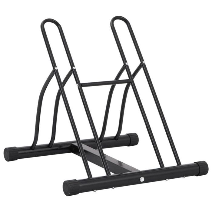 Self-standing Floor Bike Rack for 2 Bikes Steel