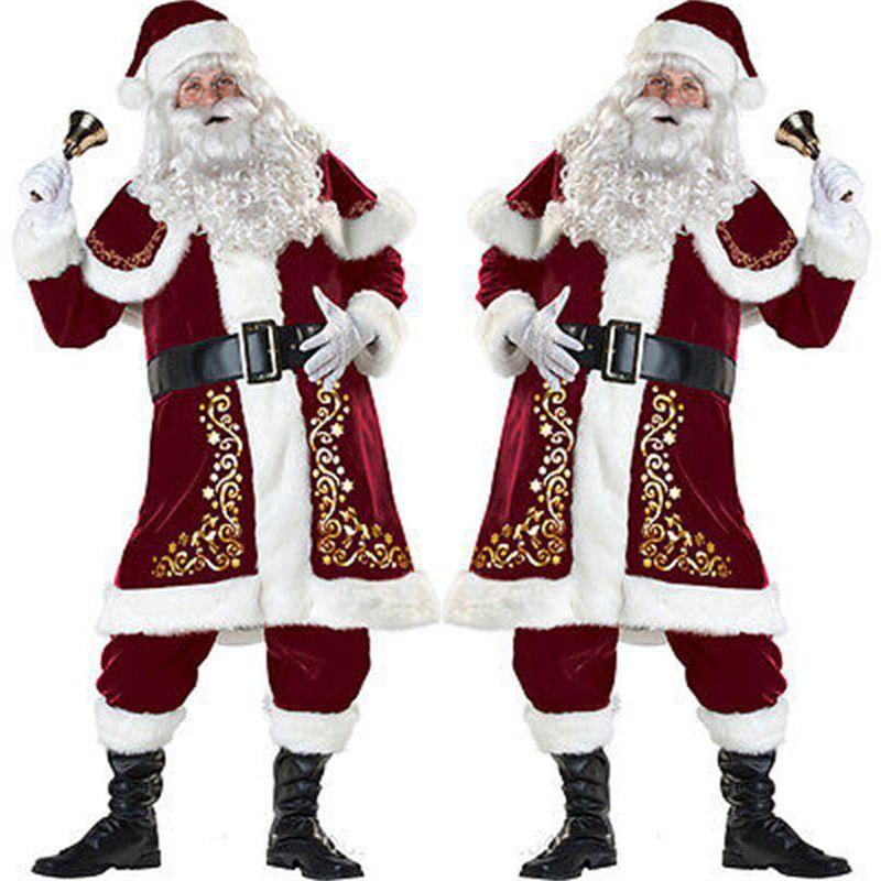 Plush And Cozy Santa Claus Costume Set Perfect For Christmas Festivities And Events