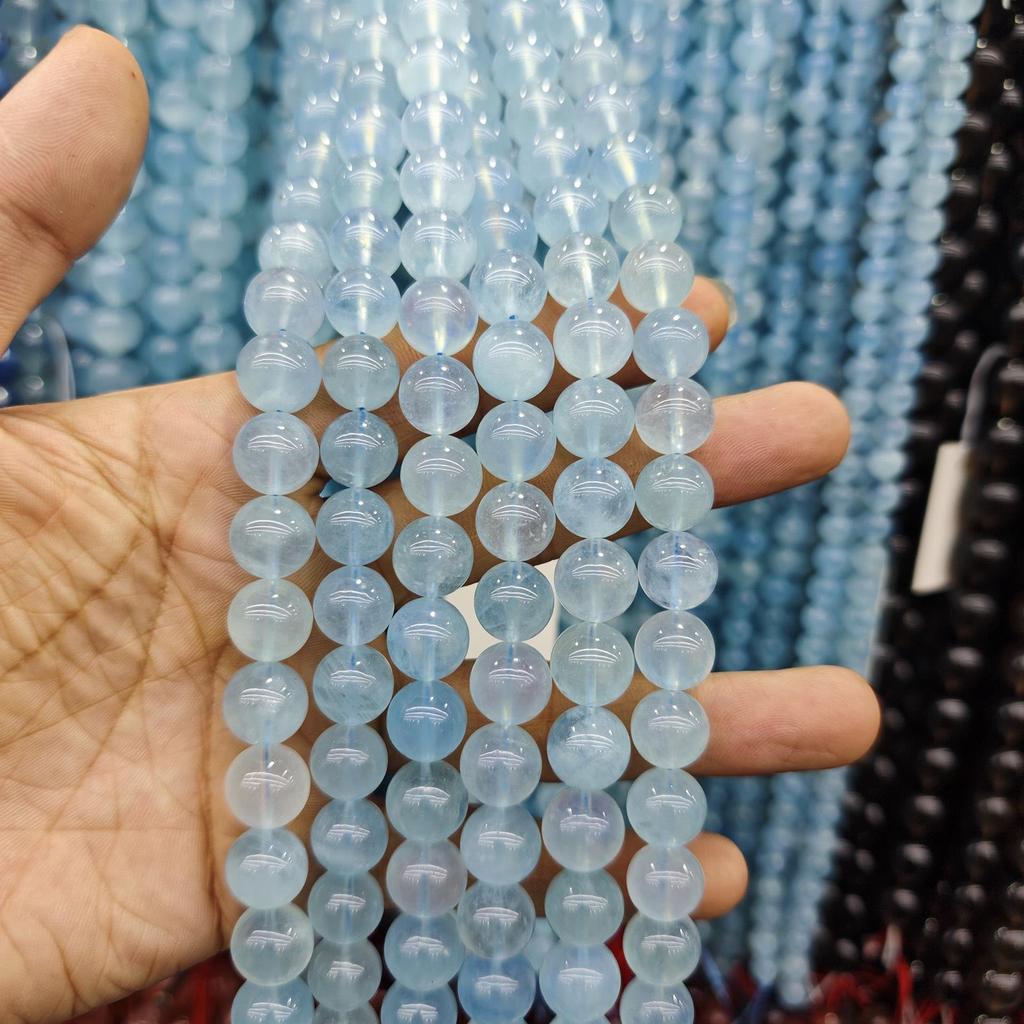 Blue Series Aquamarine & Blue Lace Agate Natural Stone Beads for DIY Jewelry