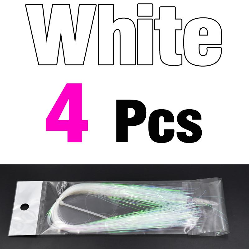 MNFT 4 Packs Fly Fishing Tying Crystal Flash Flashabou Holographic Tinsel Jig Hook Lure Making Fly Tying Material