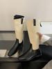 Niche Design Knight Boots 2025 New Thin Boots Versatile Square Head Flat Bottom High Tube Fashion Single Boots Women