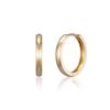 LUNNE 14k Classic Flat One-Touch Ring Earrings (14k Gold) #LFE32