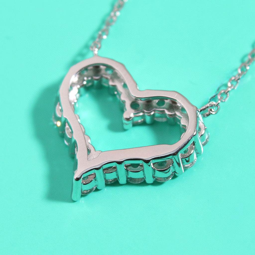 Hot Brand Vintage Heart Necklace Luxury Jewelry For Women Designer Pendant Pure 925 Sliver Lady Party Diamond Chain Necklaces