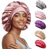 1Pcs Silk Bonnet For Sleeping Women Satin Lined Hair Bonnets For Sleeping Soft Elastic Band Silk Sleep Cap For Curl