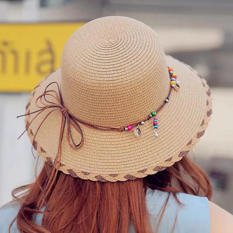 Summer Of Straw Hat Girl Beach Outing Sun Hats Bucket Hats Internet-famous Sun Protection Hats Solar Hats