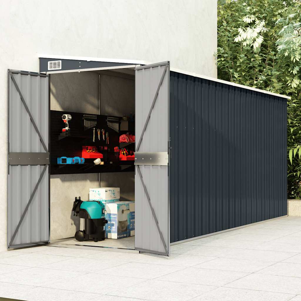 Vidaxl Gartenhaus, Wandmontiert, Anthrazit, 118X382X178 Cm