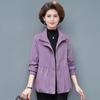 XUEXI Women's Mid-Aged Plus Size Spring Autumn Jacket