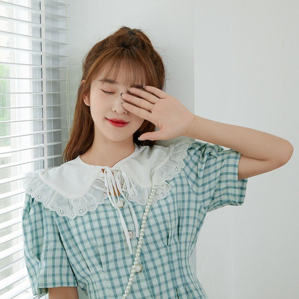 Sweet Lace False Collar Adjustable Decorative Lace Neckline Blouse Shoulders Fake Collar  Gift