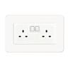 Solid Color Double Switch Socket Panel Decorative Cover