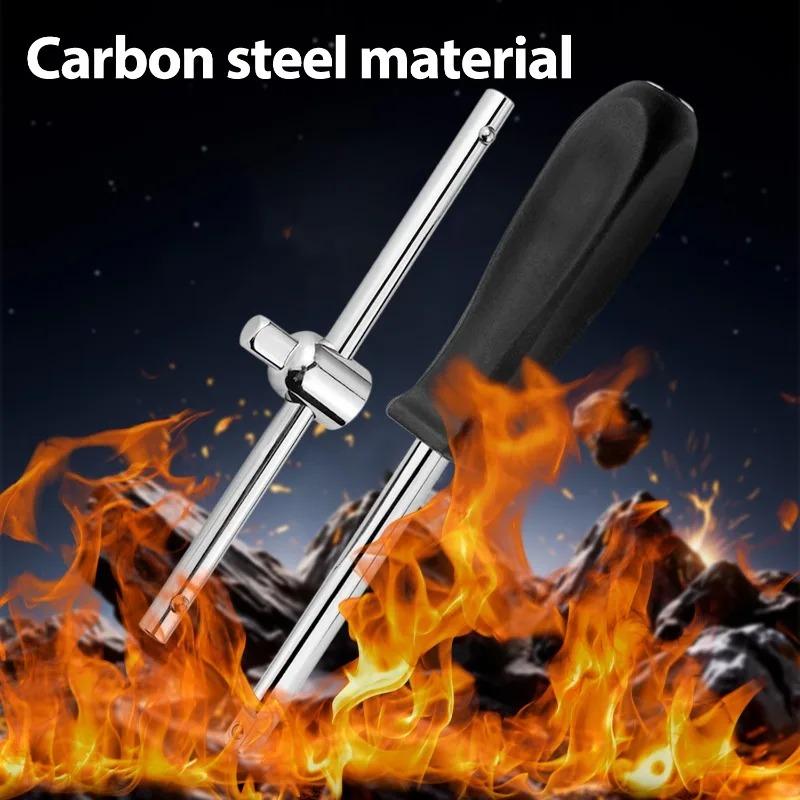 1/4 Small Square Rod Spinner Screwdriver Tip Multi-purpose Bottom Hole Connection 150 MM Spanner Handle  Holder Hand Tools